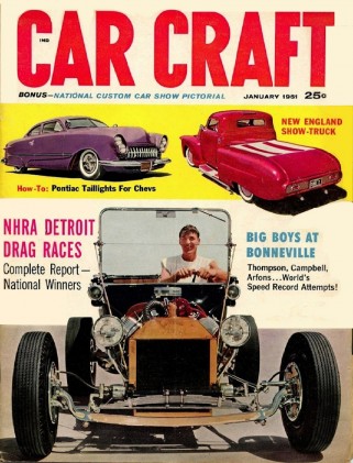 CAR CRAFT 1961 JAN - THE BIG BOYS AT BONNEVILLE